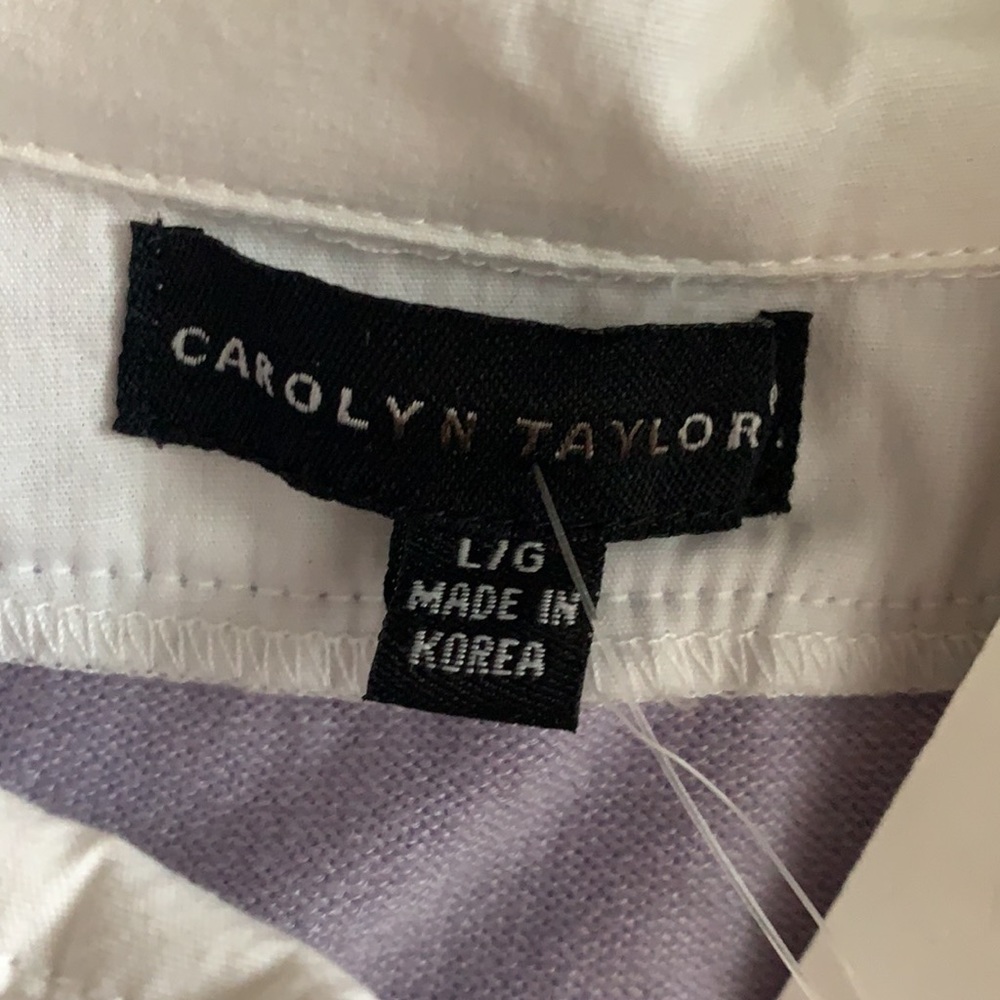 Carolyn Taylor button up/sweater layered look top - Picture 7 of 8